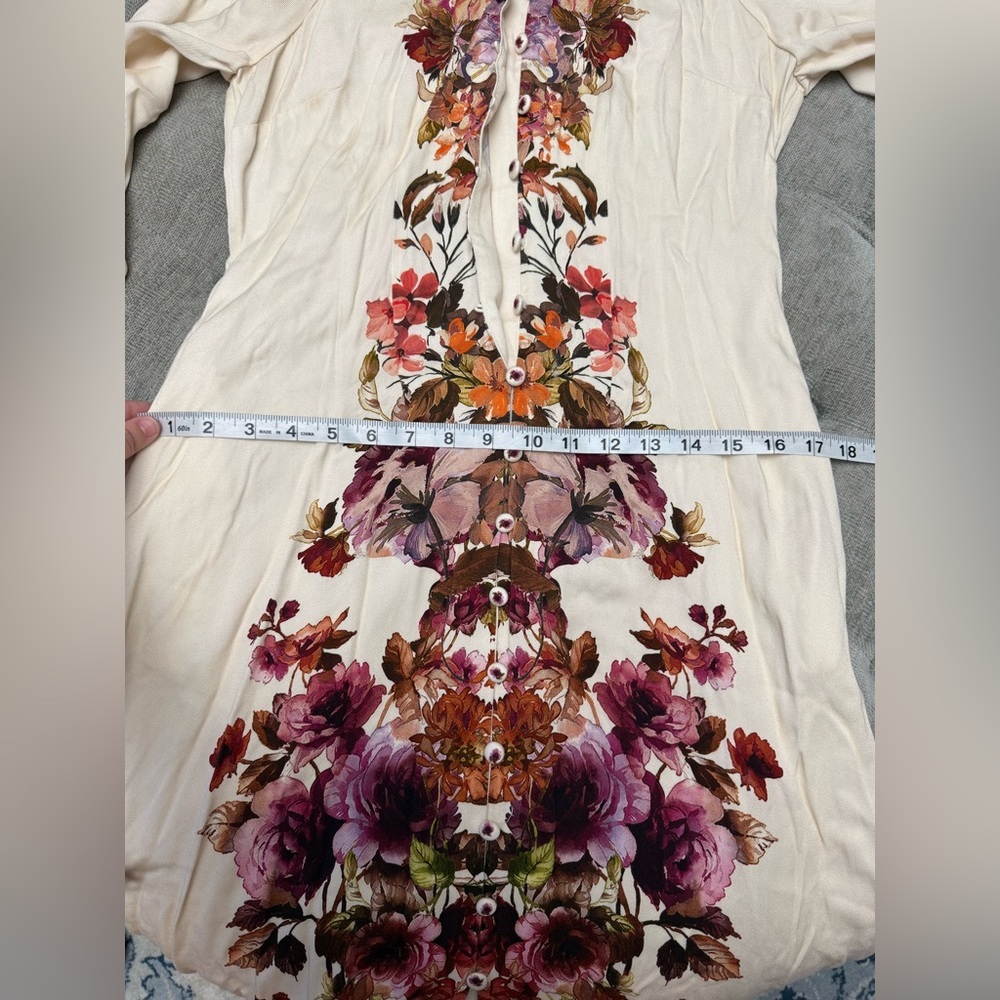SOFT SURROUNDINGS Paulette floral shirt maxi dress Fall Festival Size Petite XS - Picture 9 of 11